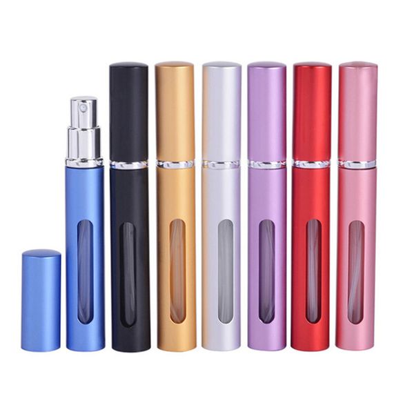 5 ml Mini Taşınabilir Seyahat Doldurulabilir Parfüm Atomizer Şişe Parfüm şişesi Sprey Koku Pompa Kılıf Boş Kozmetik şişe F1932