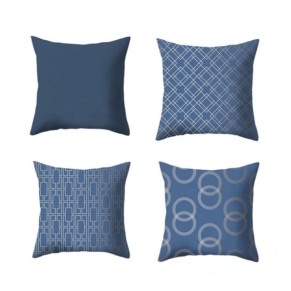 

simple fashion cushion cover home peachskin decorative sofa pillowcase living room bedroom 45*45cm