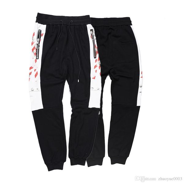 

логотип мужчины качество дикие брюки дизайнерский бренд большой размер брюки мода пара роскошные классические брюки тренд качество дышащие б, Black