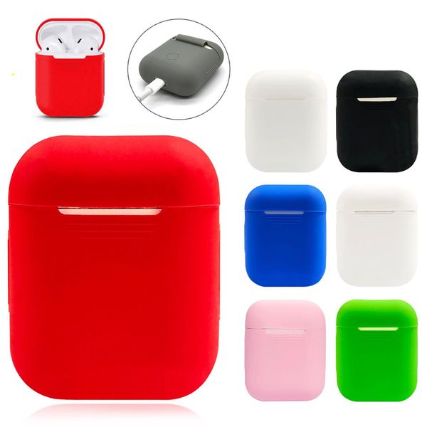 

soft silicone case earphones for apple airpods bluetooth wireless earphone protective protector skin cover box for air pods ear pods bag