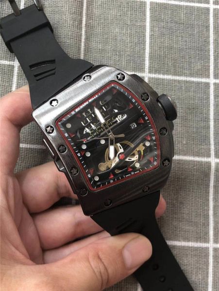 

2020 new quality rubber strap brand watch luxury fashion men's watch famous leisure luxury watch casual quartz watches clock, Slivery;brown