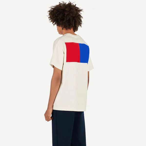 

19ss monogram letter geometric printed fashion t-shirt summer breathable tee casual simple men women street short sleeve size s-xl, White;black