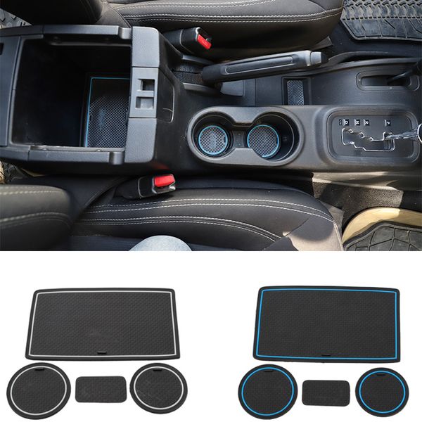 

черная вода кубок двери слот противоскользящая коврики для jeep wrangler jk 2011-2017 factory outlet автоаксессуары