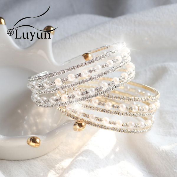

luyun jewelry crystal tennis bracelet women's jewelry 2020 new stainless steel bracelets on hand accessories, Golden;silver