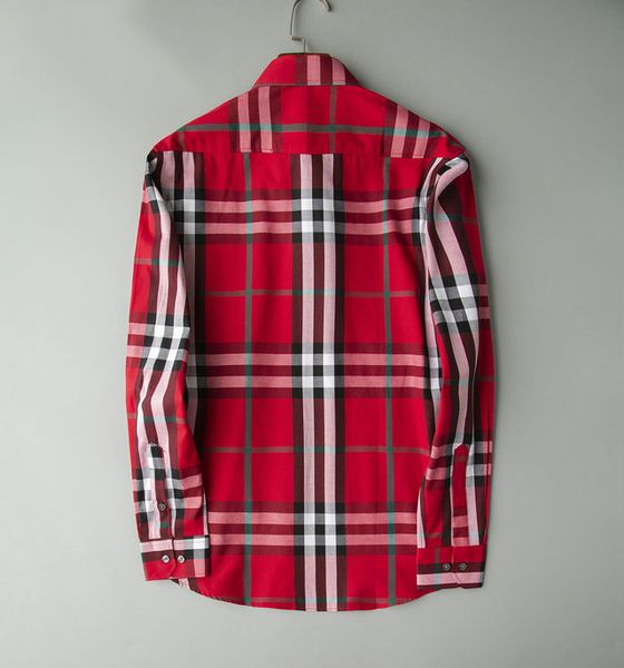 

20ss burberri мужского дизайнер рубашка роскошного прилив бренд рубашка мода хлопок дышащих клетчатая полосатый бизнес случайных летние руба, White;black