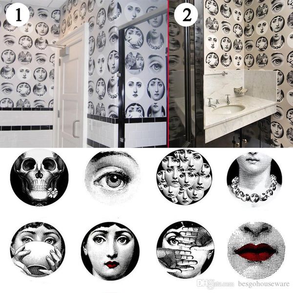 

multi styles wall stickers living room decoration creative design vintage wallpaper stickers coffee bar retro decor wall stickers bh0727 tqq