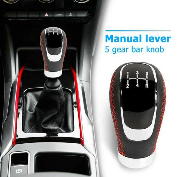 

5 6 speed pu leather gearshift universal replacement manual car gear stick shift knob set