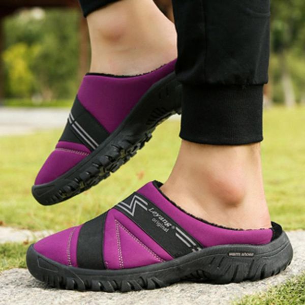 

shoes woman women large size casual home plus velvet warm shoes comfortable cotton slippers chaussures femme pantuflas de mujer, Black