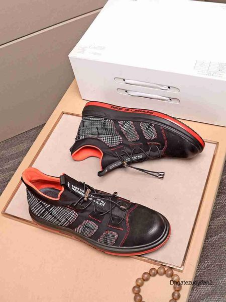 

2020 men sports shoes breathable mesh black walking male casual, Black;red