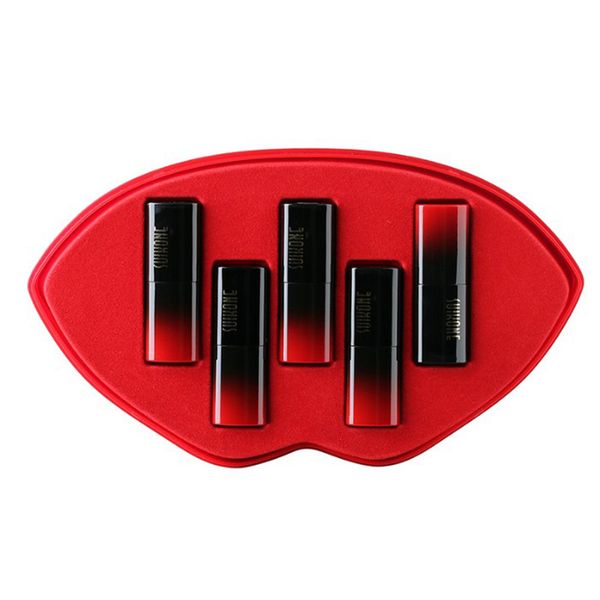 

makeup set 5 pc velvet vitamin matte long-lasting lipstick with big mouth gift box