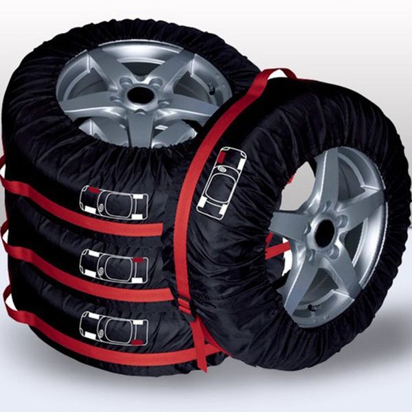 

universal snow tire cover tire protection cover spare black and red storage bags vehicle wheel protector
