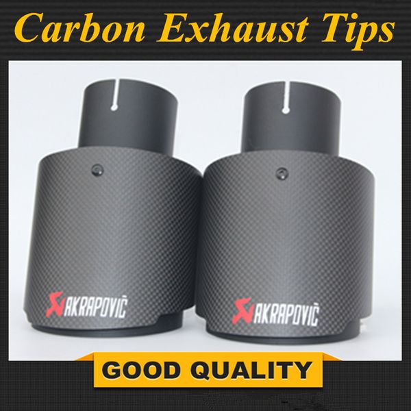 

inlet 76mm outlet 114mm stainless car macarbon fiber car exhaust tip tailpipe car-styling exhaust muffler tip akrapovic