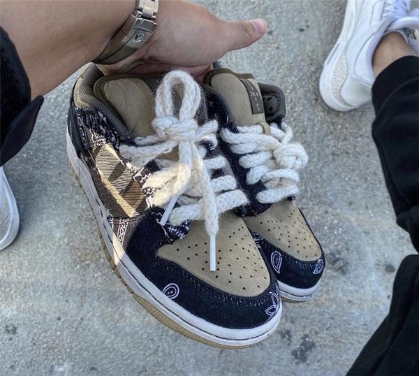 

2020 new travis scotts x sb dunk low jackboys men women running shoes outdoor sneakers ct5053-001 eur 36~46, White;red
