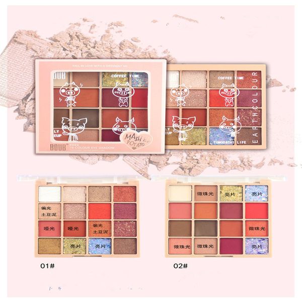 

2020 new brand boub cosmetics glitter eyeshadow palette 16 colors makeup eye shadow palette dhl ing