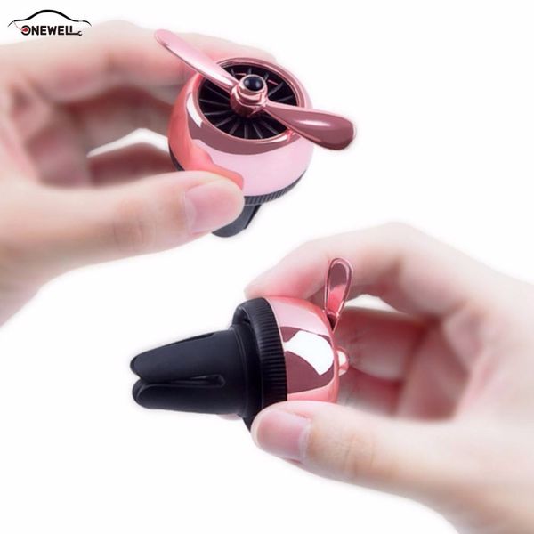 

mini fan car air purifier decoration car holder interior design air conditioner ventilation exit perfume red silver