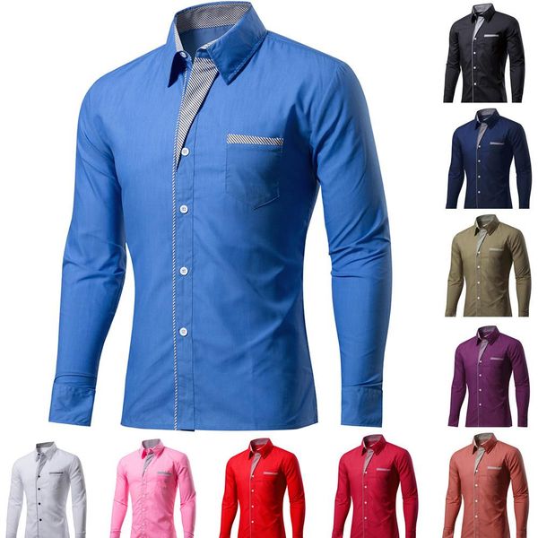 

men shirt brand male long sleeve shirts casual shirt slim fit black man dress shirts camisa masculina