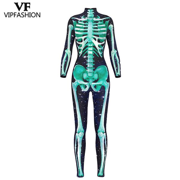 

vip fashion 2019 new arrivals 3d skeleton print rompers western halloween costumes for ladies jumpsuit costplay bodysuit, Black;red