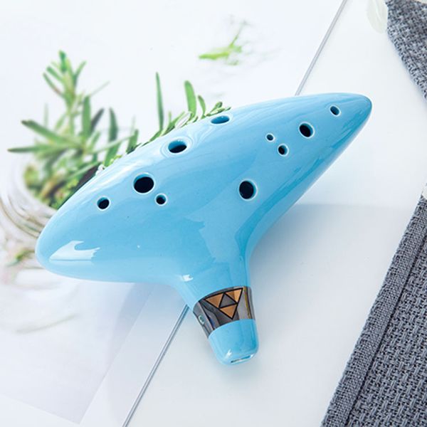 

12 hole ocarina ceramic alto c the legend of zelda ocarina instrument with learning book portable bag