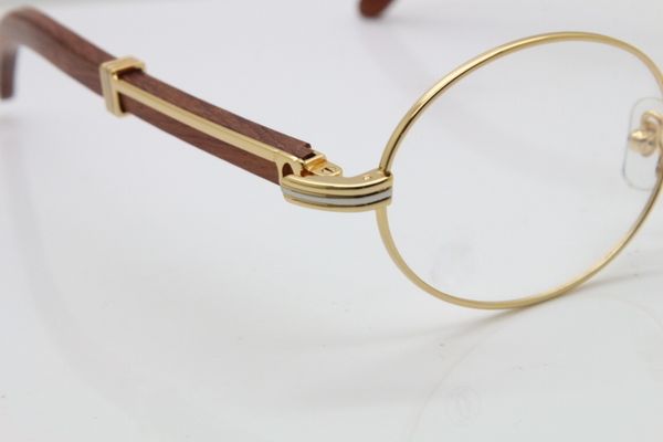 

wholesale- 7550178 wood eyeglasses designer wooden glasses frame women with box frames vintage eye glasses size:57-22-135 silver