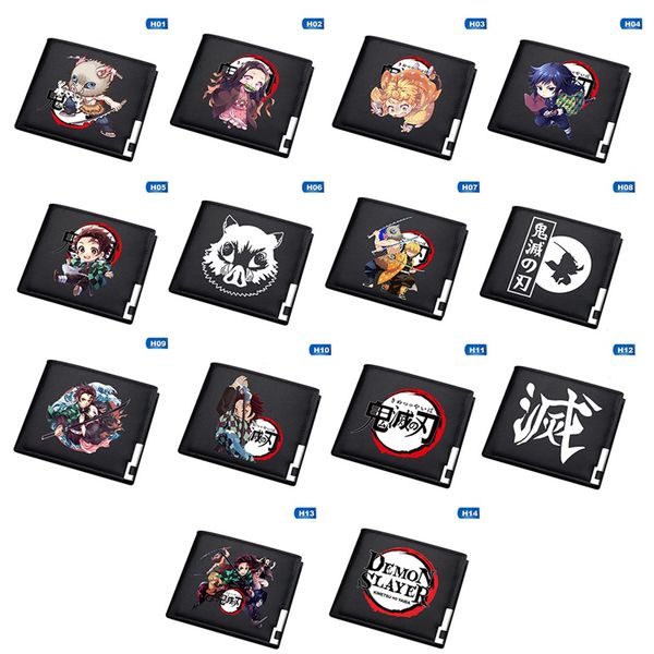 

anime demon slayer: kimetsu no yaiba kamado косплей мультфильм кошелек короткий кошелек cartera de anime, Red;black