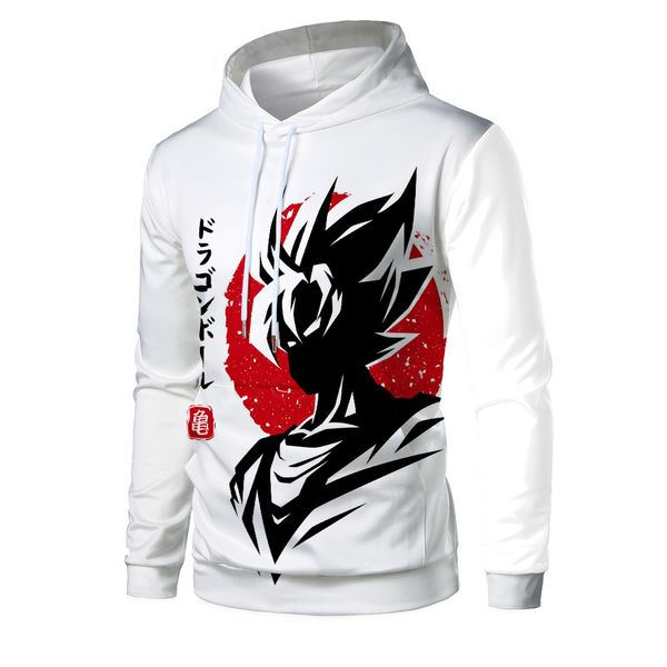 

mens designer fashion sweater dragon ball 3d digital printing hoodie, Black