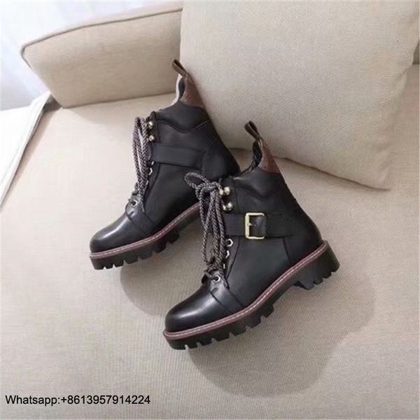 

ladies boots buty damskie shoes women round toe chaussures femme med heel female shoes fashion bottes femme buckle scarpe donna, Black