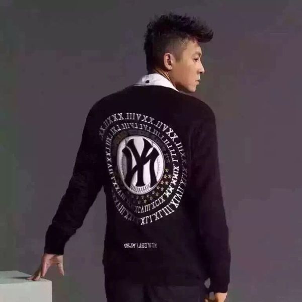 

mlbs designer men hoodie exclusive sale ny logo three-dimensional embroidery heavy crafts plus velvet sweaters for men and women cotton wild, White;black