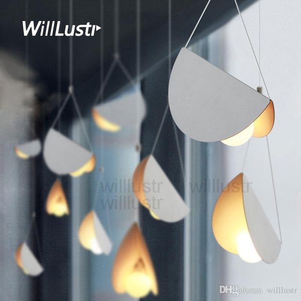

modern flying folded paper pendant lamp metal origami art iron led hanging lighting cafe dinning room restaurant l bar suspension light