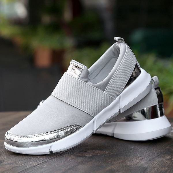 

women fashion sneakers plus size running shoes slip-on spring autumn woman flats ladies casual shoes loafers latest, Black