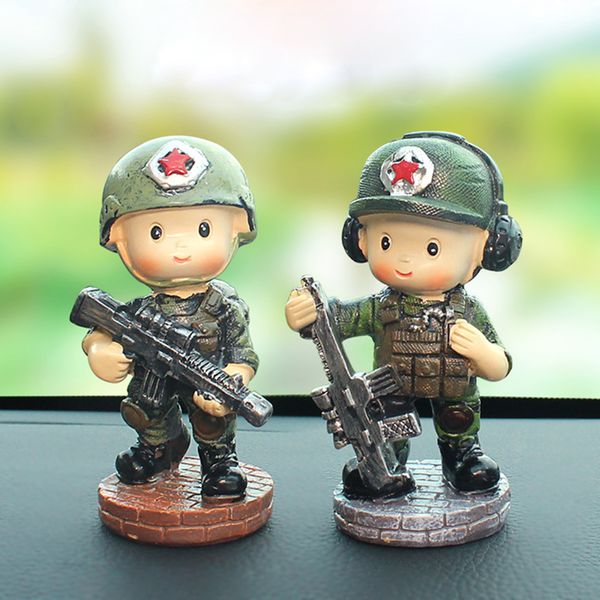 Cool Soldier Car Dashboard Toy Decoration In Car Accessory Automobiles Interior Cartoon Figure Dolls Toys For Ornaments Car Accessories For Dashboard