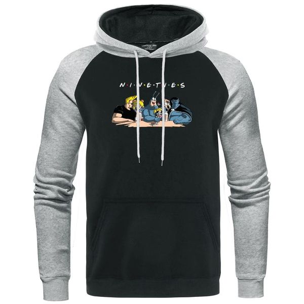 

japanese nineties anime printed hoody men funny harajuku streetwear raglan sweatshirts autumn hoodies fashion pullover, Black