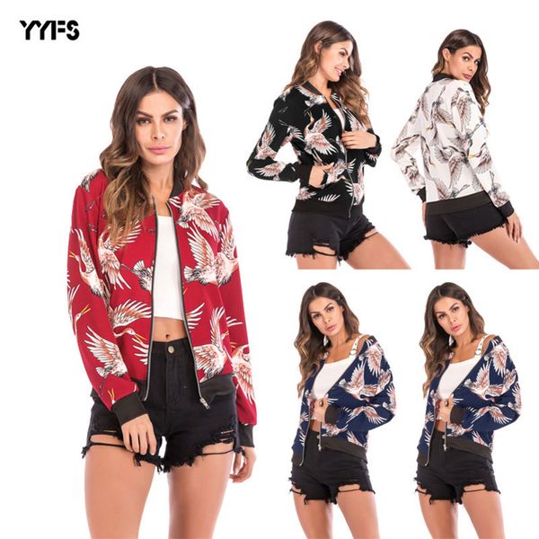 

women designer fall casual printed baseball uniform jackete8dfe8df, Gray
