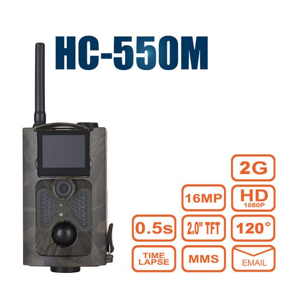 

120 degrees night vision hunting camera hc-550m 2g sms wild game trail trap pir sensor gsm mms infrared wildlife camera