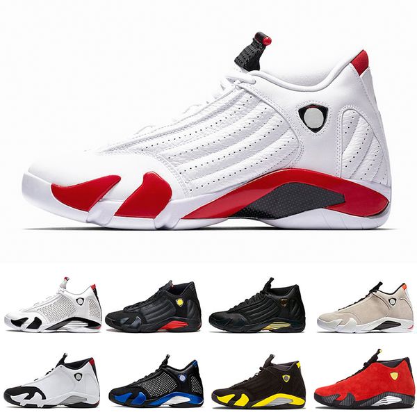 

2019 Reverse Ferrar Candy Cane 14 14s mens Basketball Shoes Desert Sand DMP Last Shot Indiglo Thunder Blue Suede mens Sports Sneakers 40-46