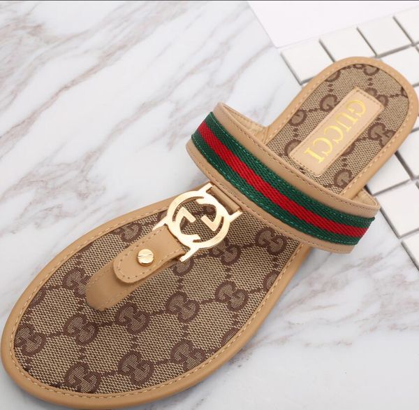 

ggBrand Good Quality Women Sandals Designer Shoes Luxury Slide Summer Fashion Wide Flat Slippery With Thick Sandals Slipper flip flops