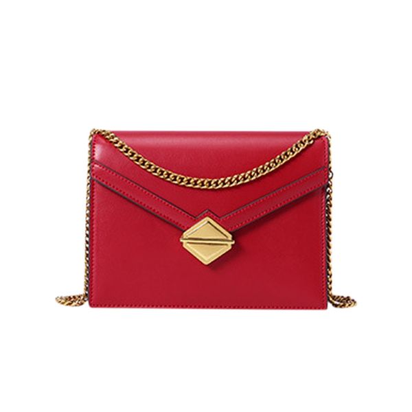 

sendefn women's zipper buckle shoulder bag beautiful trend envelope diagonal small square bag leather