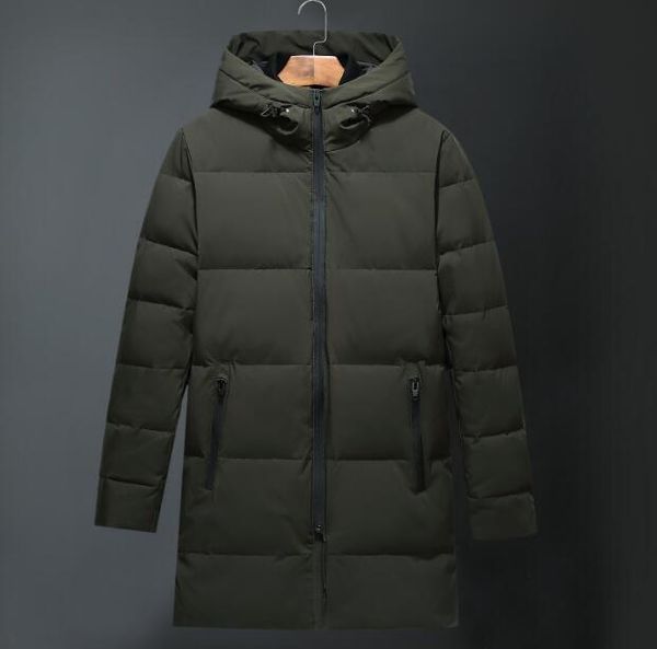 

3xl 2019 winter new men's fashion leisure long slim hooded korean jacket youth tide thick warm coat, Tan;black