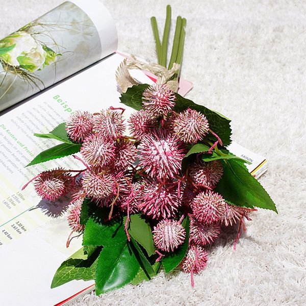 

luxury japanese handmade chestnut fruit bunch artificial flowers fake plant home wedding decoration plastic hand flower greens