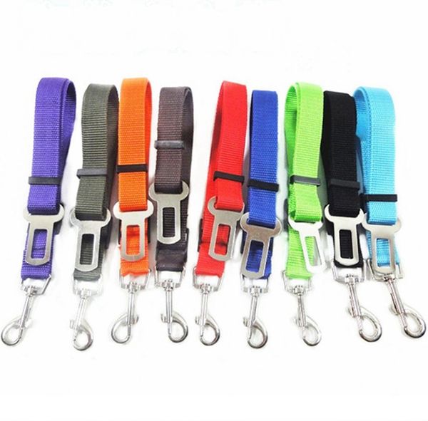 

seatbelt harness leash nylon dog seat belt leashes pet dogs car belts puppy travel clip supplies 10 colors wholesale ywy3900
