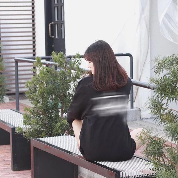 

basic tee popular brand classic basic loose print oversize long-sleeved women couples t-shirt mens bottoming shirt, Red