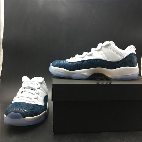 

New new 11 low nake kin white black navy de igner ba ketball hoe xi navy blue fa hion neaker trainer with b