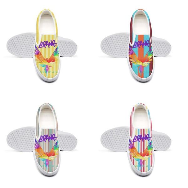 

casual loga-ng canvas, unique non-slip shoes,design fashion pop limited,edition logan paul online video american flag camouflage, Black