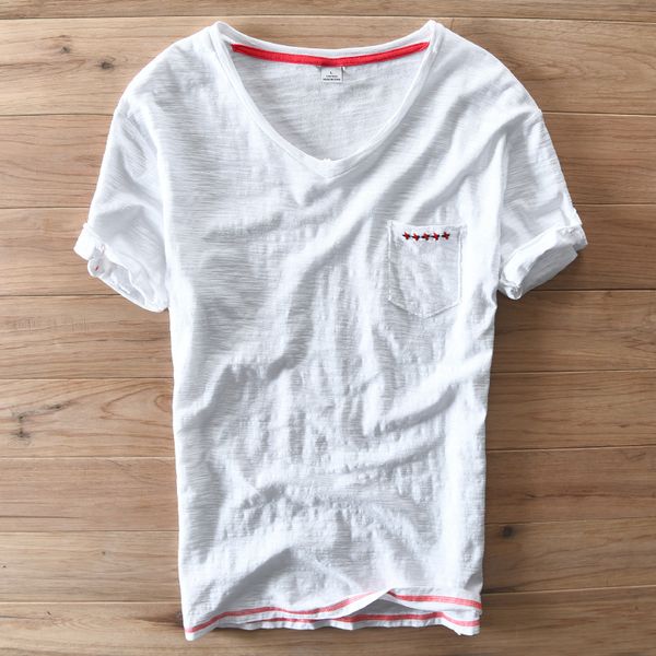 

quality assurance high-end slub cotton t-shirt men's-no. 211 support, White;black