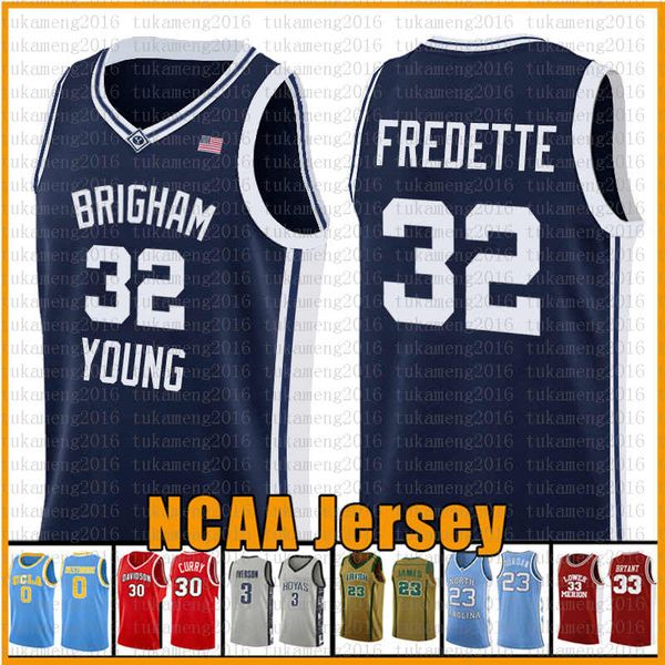

34 len bias brigham young cougars 32 jimmer fredette ncaa basketball jersey college jerseys, Black