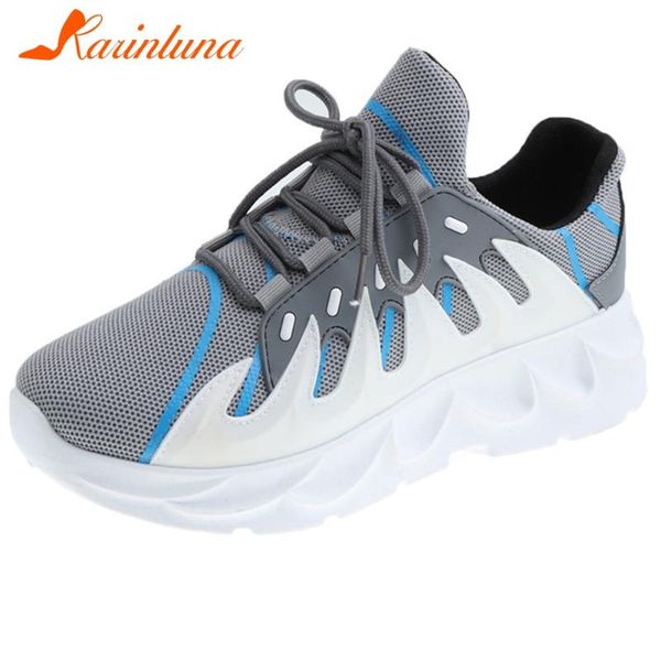 

karin cool girl new fashion confortable chunky heels sneakers casual spring autumn sneakers women lace up shoes woman, Black
