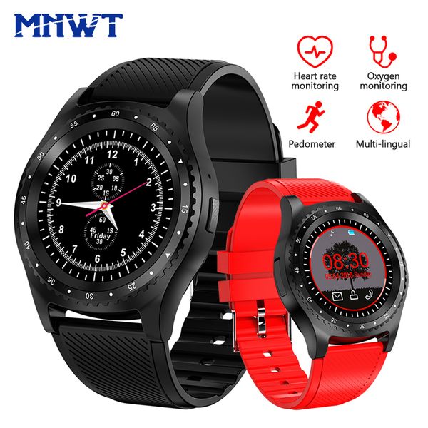 

mnwt sport men smart watch l9 heart rate blood oxygen monitoring pedometer smartwatch outdoor bluetooth fitness smart watches, Slivery;brown