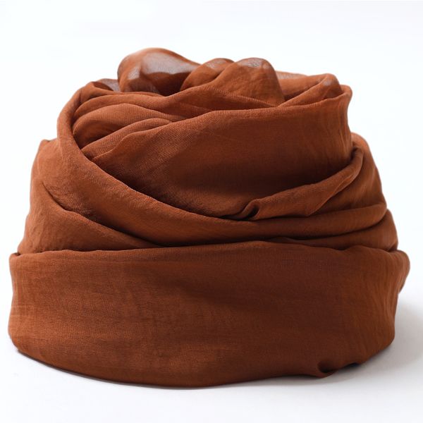

women caramel scarf spring and autumn long version with pure color chiffon gauze towel dual use2018 winter scarves