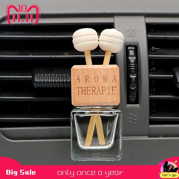

car air freshener hanging glass bottle for essential oils car perfume bottle crystal car-styling auto ornament perfume pendant