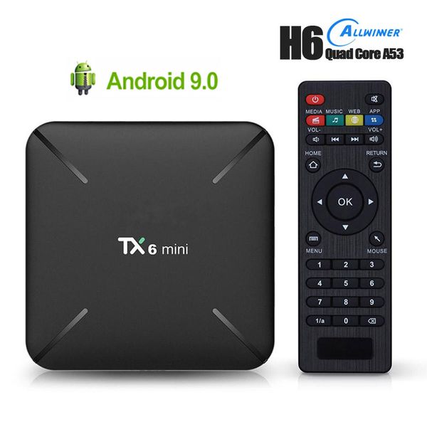 

tx6 мини смарт android телевизор коробка 2 гб 16 гб четырехъядерный процессор allwinner 9.0 н6 4к 2.4 г wifi установленной верхней коробки t