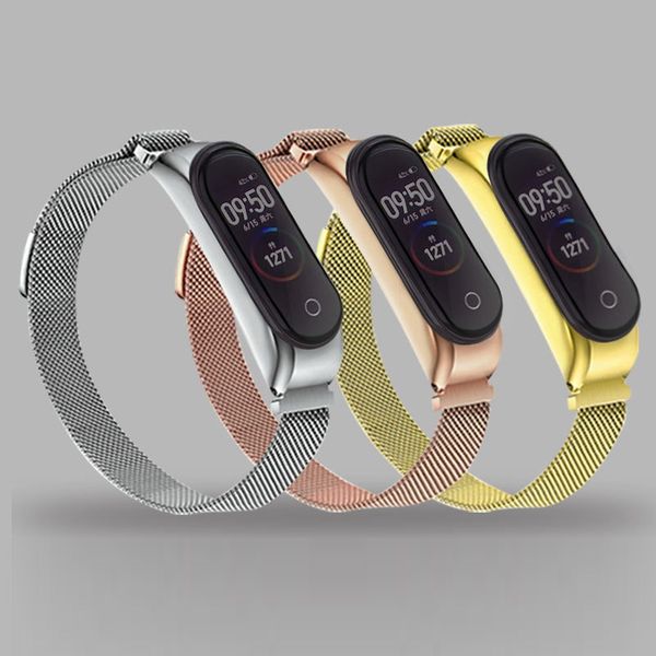 

metal bracelet for mi band 4 sport replacement strap wristband accessory